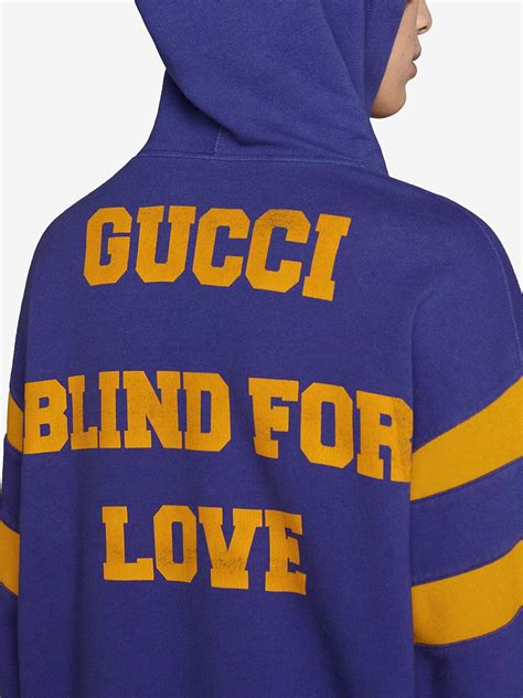 gucci blind for love hoodie replica|gucci neck tag review.